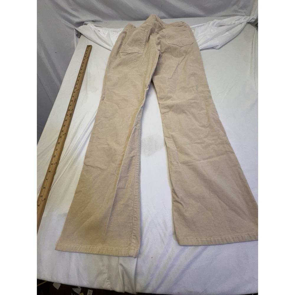 Villager Liz Claiborne Women's Sz 10  Ivory Cream Corduroy Stretch Pants  Bootcu - Picture 5 of 5